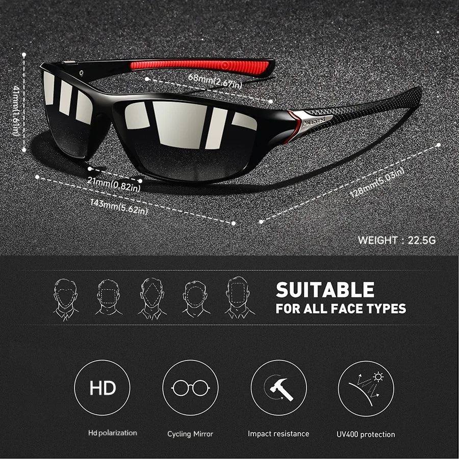 Photochromic Polarized Sports Vintage Sunglasses Men Women Fishing Cycling Driving Mountaineering Chameleon Sun Glasses UV400