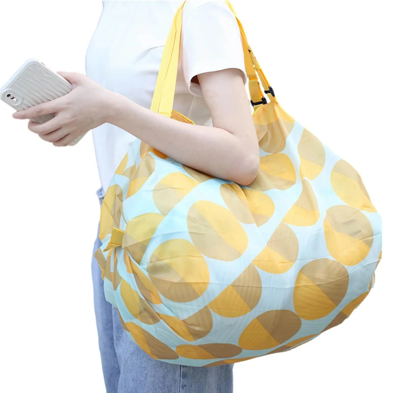 Foldable Shopping Bag Waterproof Travel Portable Storage Bag Beach Bag Supermarket Grocery Shopping Bag