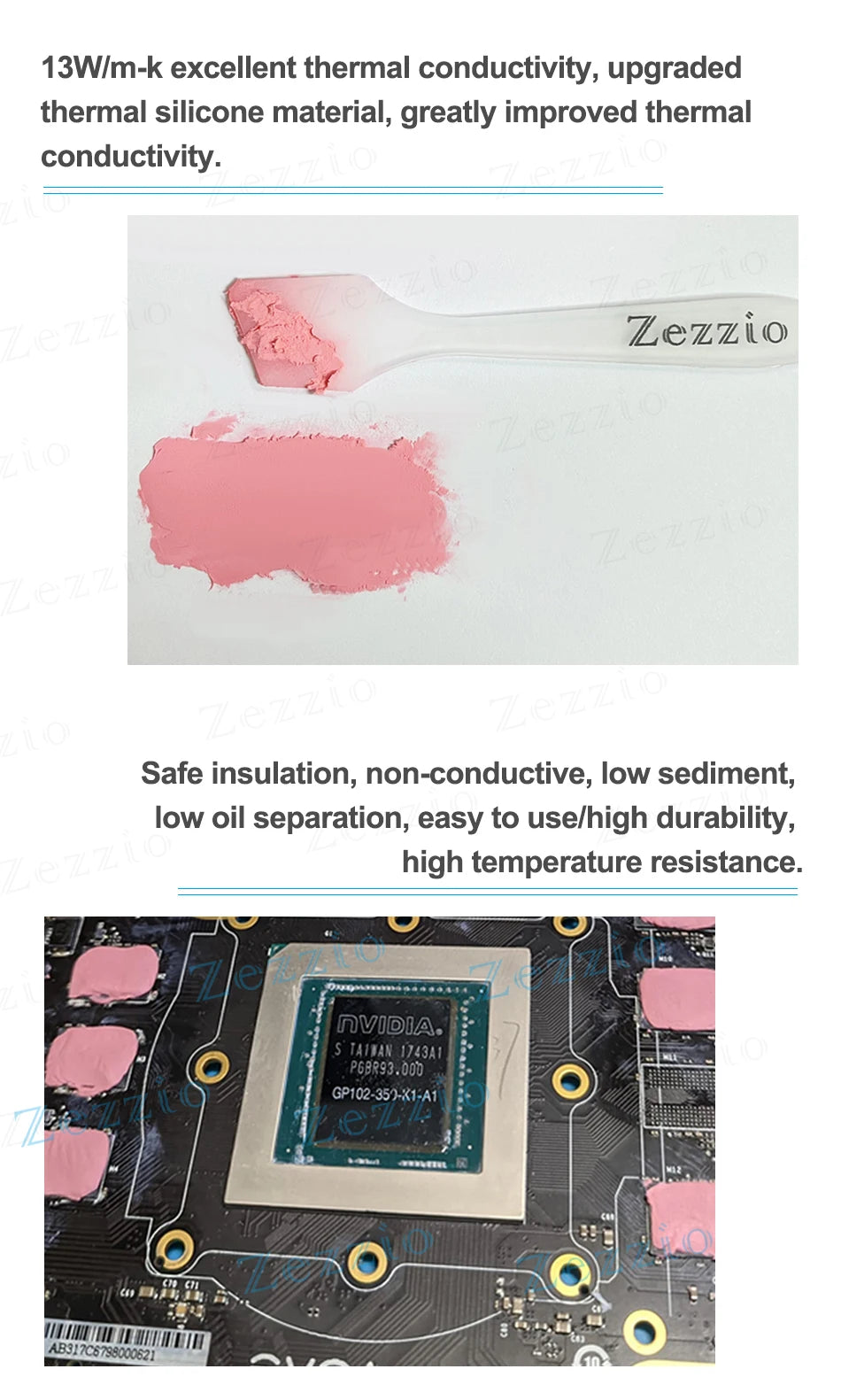 Wärmeleitpaste 2025 - Zezzio ZT-PY6 13W/m-K Thermal Putty - GPU CPU VGA Prozessor Kühlung High-Performance
