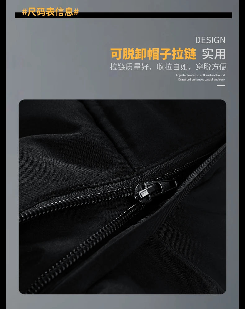 MAINKULCN Gepolsterte Kapuzenweste - Reißverschluss, Fleece-Fütterung, Größe 9XL 10XL