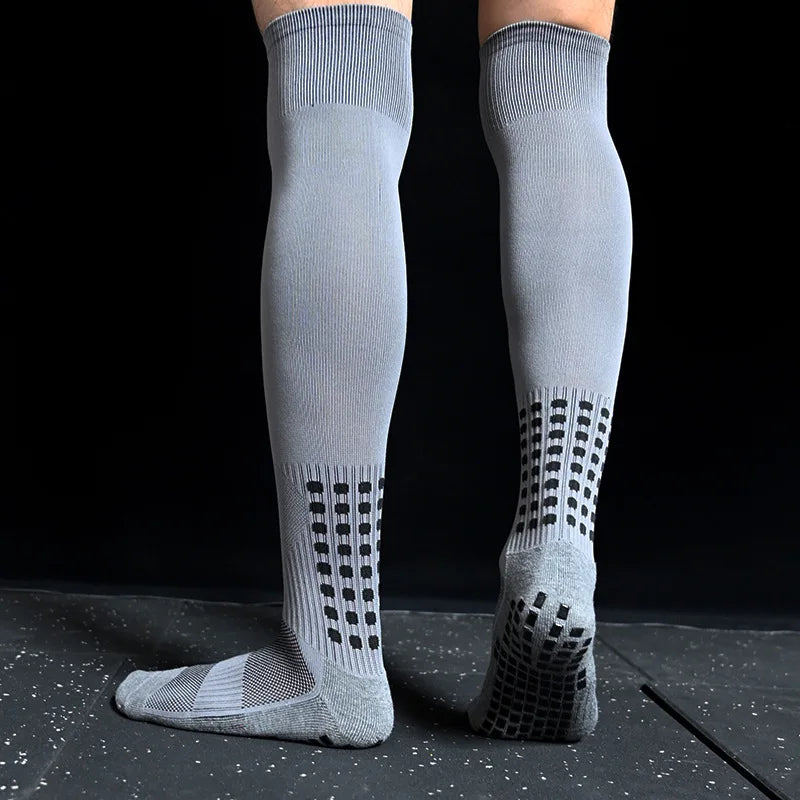 Neue Lange Fußballsocken mit Silikon-Saugnapf-Griff - Antirutsch-Fußballsocken für Sport, Männer und Frauen