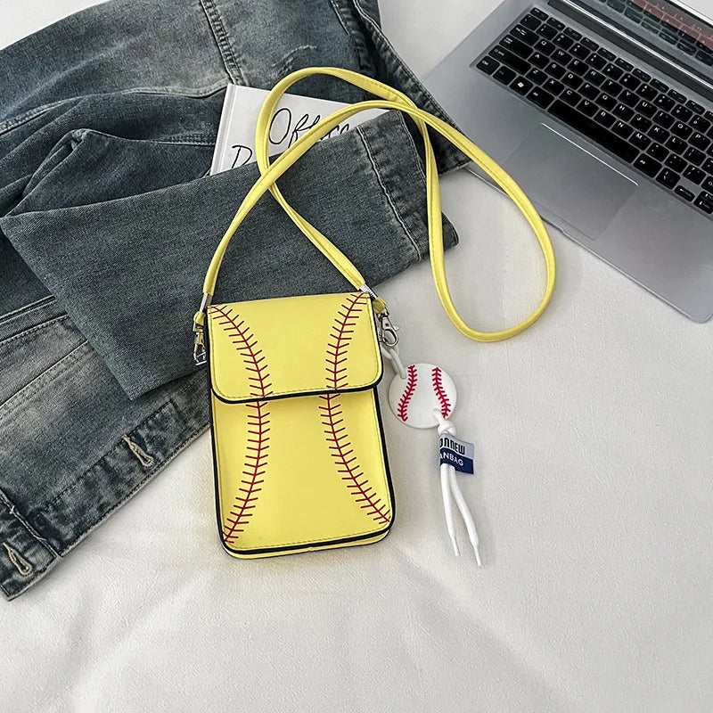Fashion Vielseitig Crossbody Taschen 2025 - Baseball Gedruckt Schulter Tasche - Handy Quadrat Taschen Personalisiert Schräg Klein Geldbörse