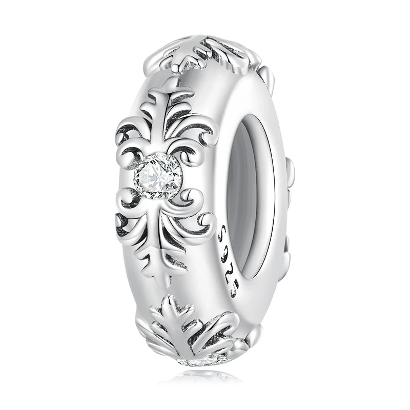 Sterling Silber Anhänger: WOSTU 925 DIY Armband Charms AAA Cubic Zirkonia - Haustier Kamera Biene Kaffee Marienkäfer Perlen Original 1.9g