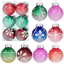 Neues Weihnachtsball-Set Handbemalt - Kapazität 40 Stück Ø6 cm