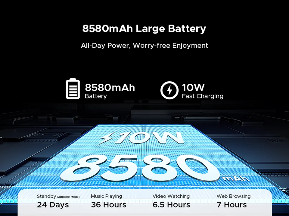 DOOGEE Tab A9+ 2-In-1 Tablet - 11 Zoll Display, 8580mAh Akku, 64GB ROM