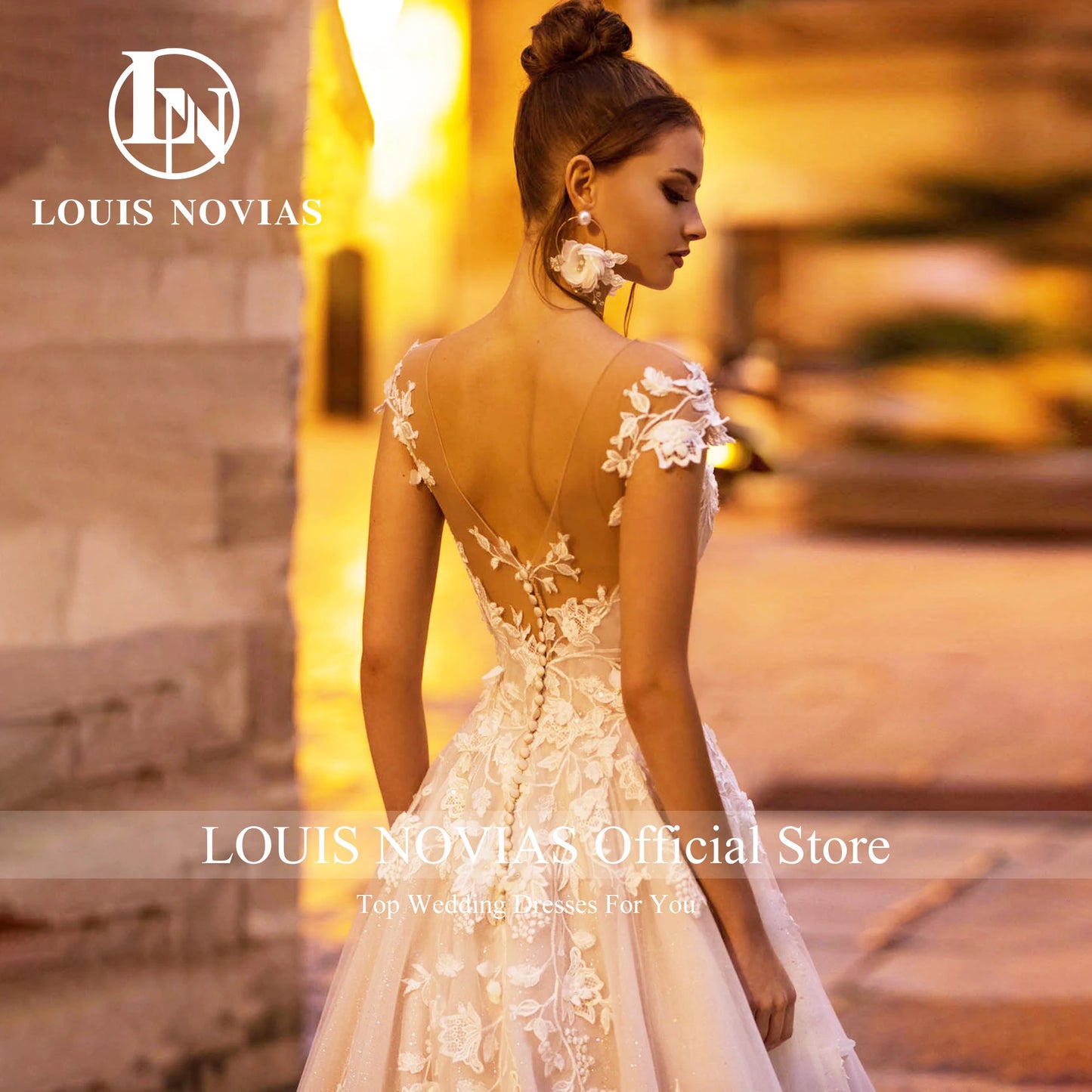 LOUIS NOVIAS Romantische Hochzeitskleider Für Frauen Off Shoulder Backless Appliques Sweetheart Hochzeitsgown Vestidos De Novia