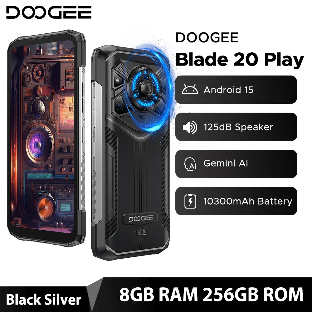 DOOGEE Blade20 Play Robustes 5G - Kapazität 10300mAh, 33W, 6,6 Zoll