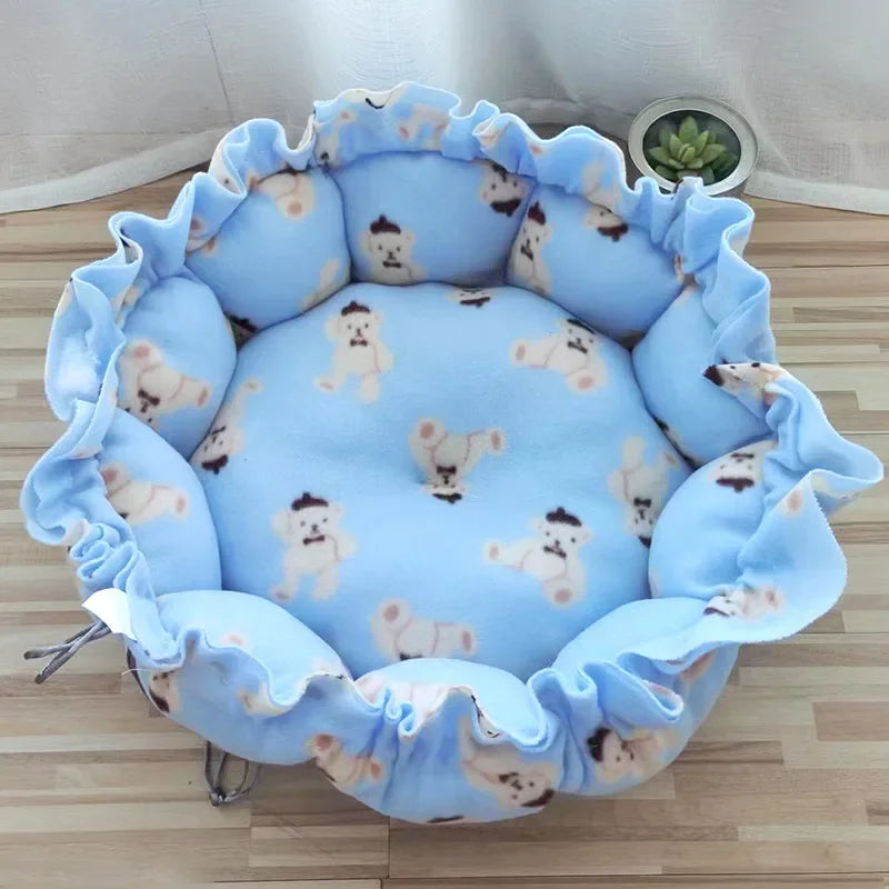 Rundes Katzen Bett 2025 - Plüsch Haus Langes Haustier Bett - Katzen Kissen Hunde Matte Warm Home Waschbar Hunde Sofa Weich Pet Accessories