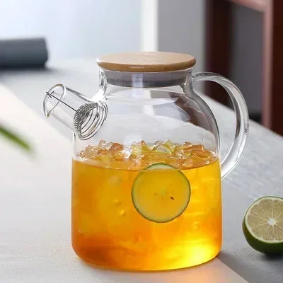 Borosilikat Teekanne Transparent Hitzebeständig - 1,8L Glas