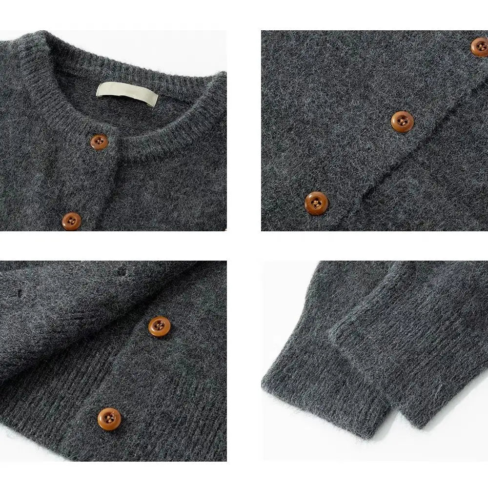 CN Zhejiang Hundemotiv Strickjacke Stickerei Moderner Schliff - Größe M, Polyester, Knopfleiste