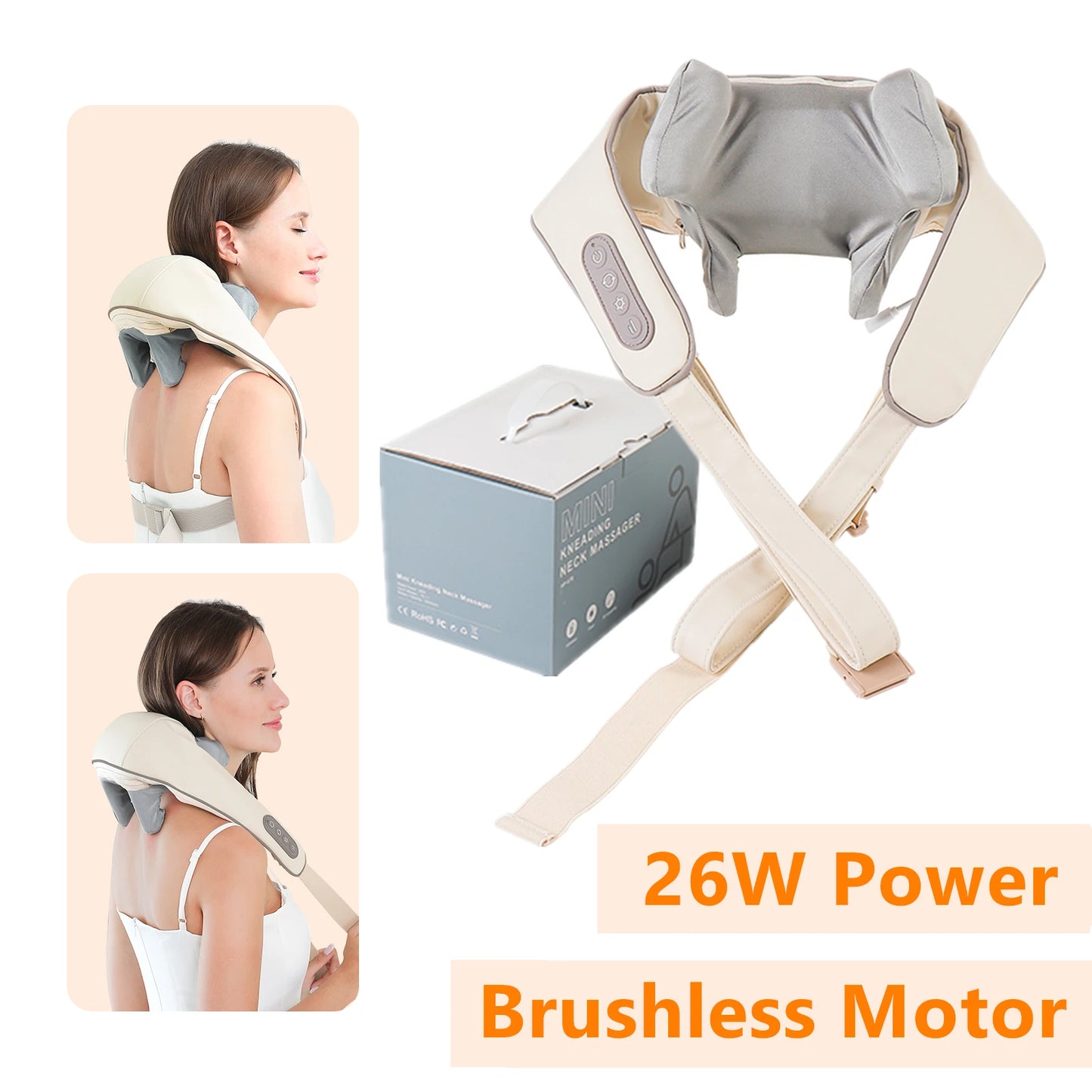 Foreverlily 26W Bürstenloser Motor Nackenmassage - 2000mAh Kompakt
