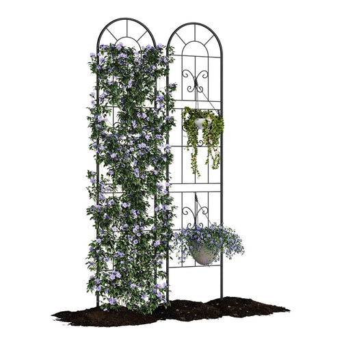 GartenPro Spalier Schmiedeeisen 140 cm x 30 cm Erdspieße