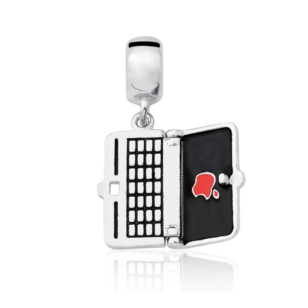 Neue 925 Silber Lernhilfe Schultasche Uhranhänger Charms Beads Fit Original Pandora Armband DIY Schmuck Für Frauen 2024