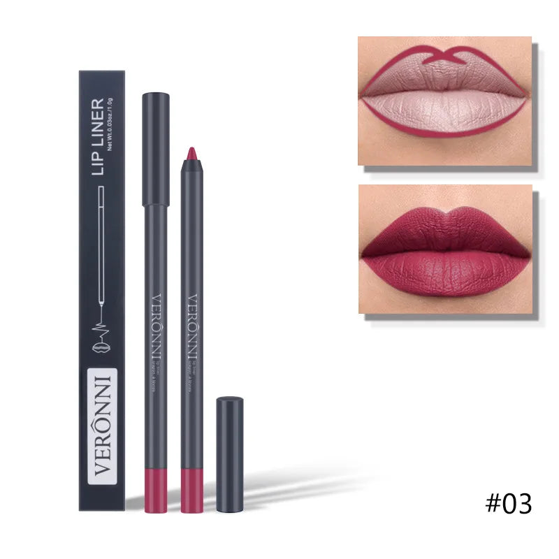 Lippenstift 2025: BIRAN 13 Color Matte Brown Lip Liner Waterproof Long Lasting - Moisturizing Sexy Lip Pencil Women Natural Lipstick Makeup Lip Cosmetics Collection