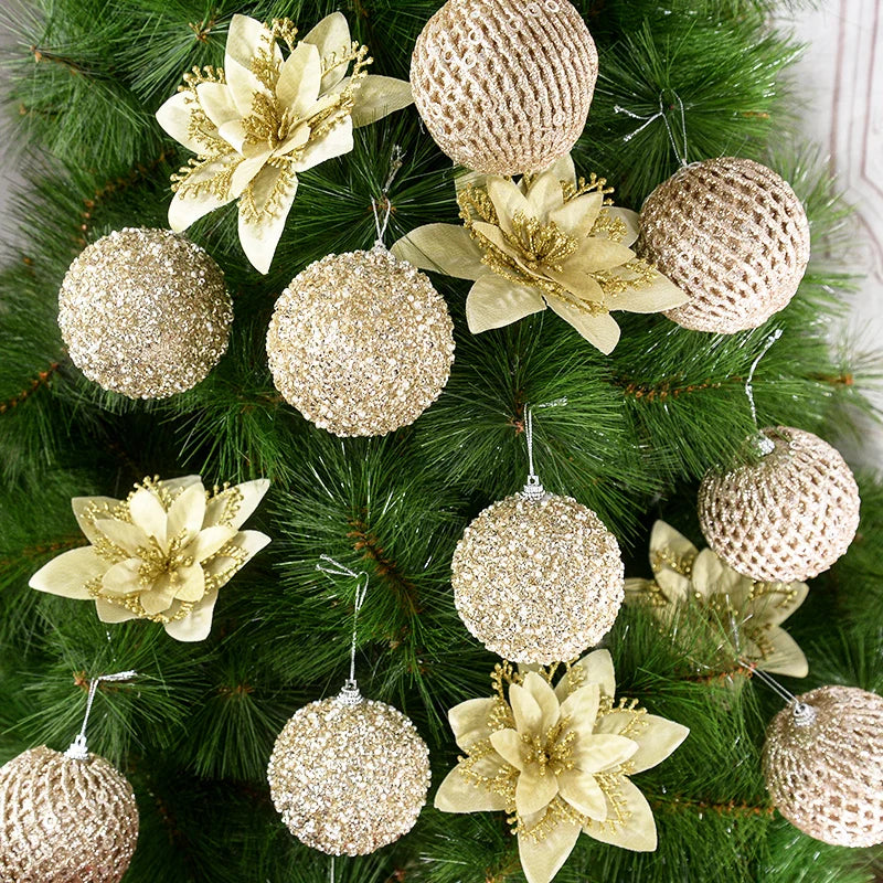 Jinghaohappy Christbaumkugeln - 12 Stück Kunststoff 6 Zentimeter