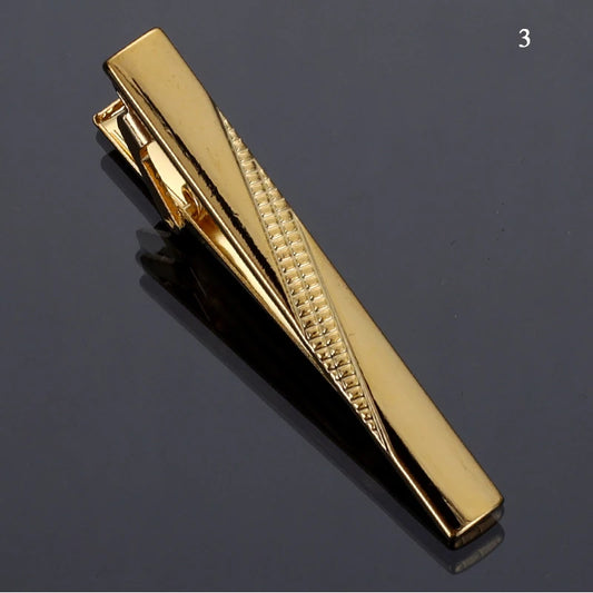 Men Jewelry Pin Clasp Necktie Clip Fashion New Hot-selling Metal Gold Tie Clip Business Formal Wear Groom Wedding Decoration