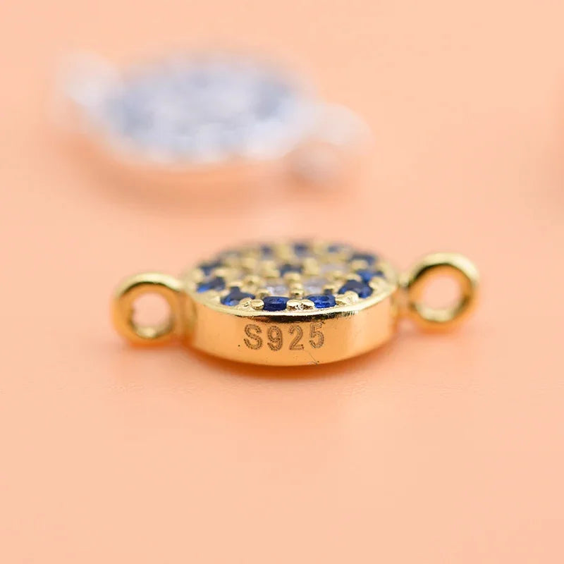 FineFashion DZ106 Blaue Zirkonia Doppelring - 925 10mm