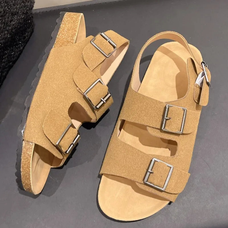 Damen-Vintage-Sandalen 2025: Anti-Slip Matte Platform Beach Casual - Retro-Charme Größe 36-42
