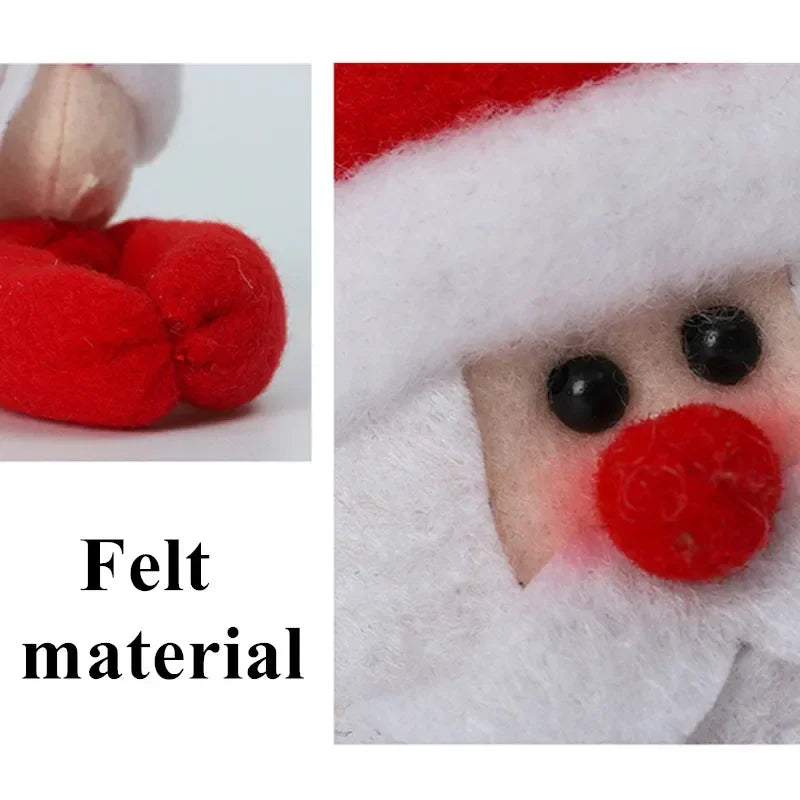 FestlichGlas Weinglas Dekor Weihnachtsmotiv - Größe 8x9 cm, Filz