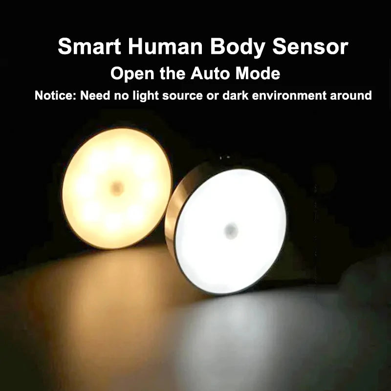 LED Smart Menschlich Körper Sensor Nachtlampe Notfall Automatisch Beleuchtung USB Aufladung Drahtlos Magnetisch Saugnapf Verwendung Nachtlicht