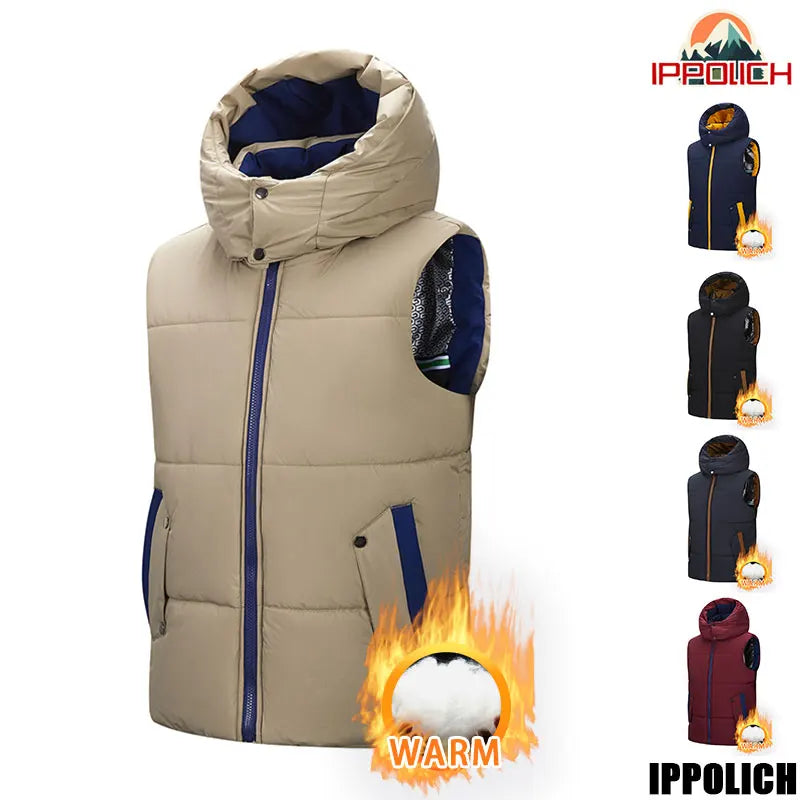 Ippolich Weste Winddicht - Kapuze, Gr. L, Polyester