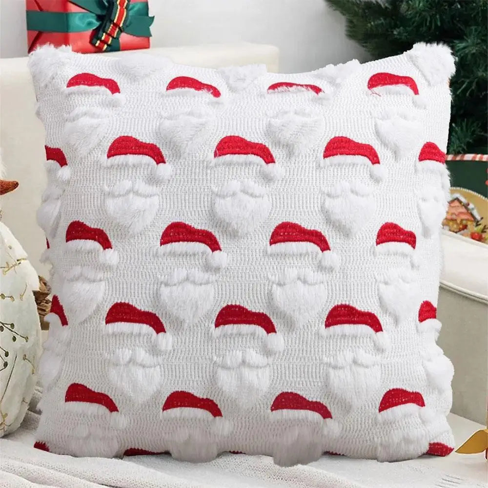45x45cm Winter Throw Pillow Cover Xmas Home Decor Christmas Plush Pillowcase Pillowslip Home Textile Christmas Tree Pillow Cases