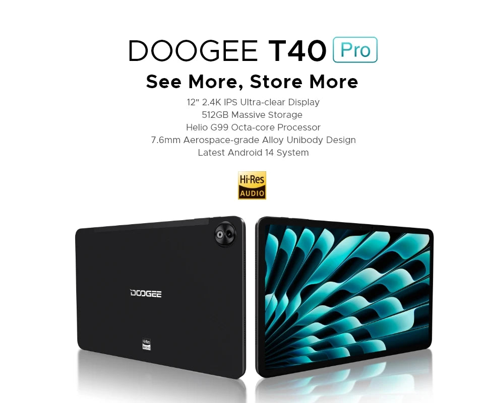DOOGEE T40 Pro Ultradünn - 10800mAh Akku, 512GB Speicher, 12Zoll