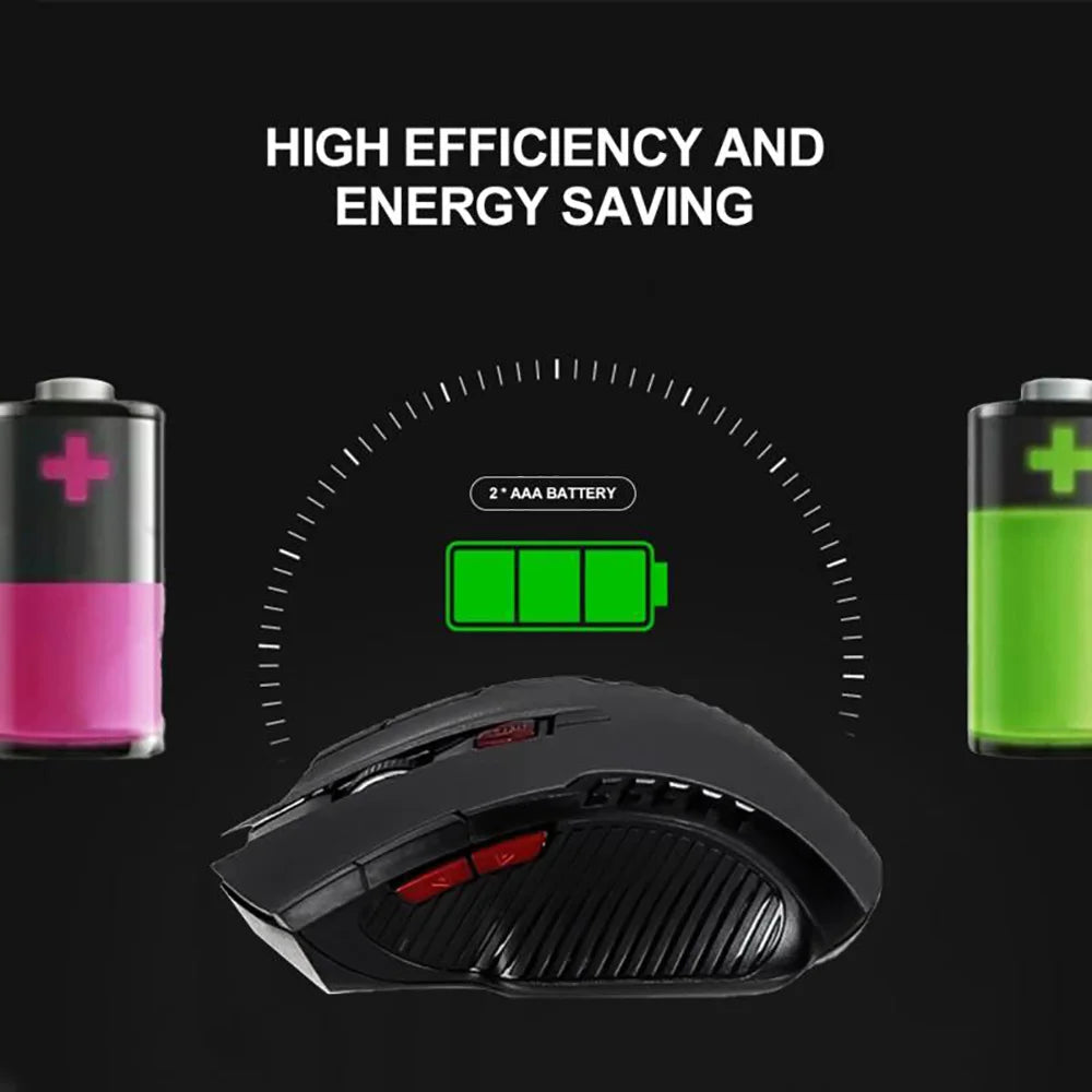 2.4G Wireless Maus USB-Empfänger 6 Tasten Professionelle Optische Wireless Maus USB Rechts Scroll-Maus für Laptop PC Gamer