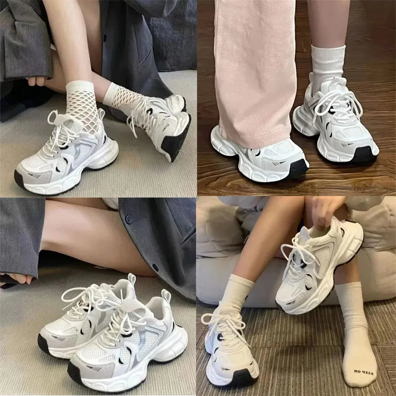 Fashion Small White Shoes Women New Spring and Autumn Leisure Sports Shoes Girls with Thick Soles Low Style Sneakers Shoes