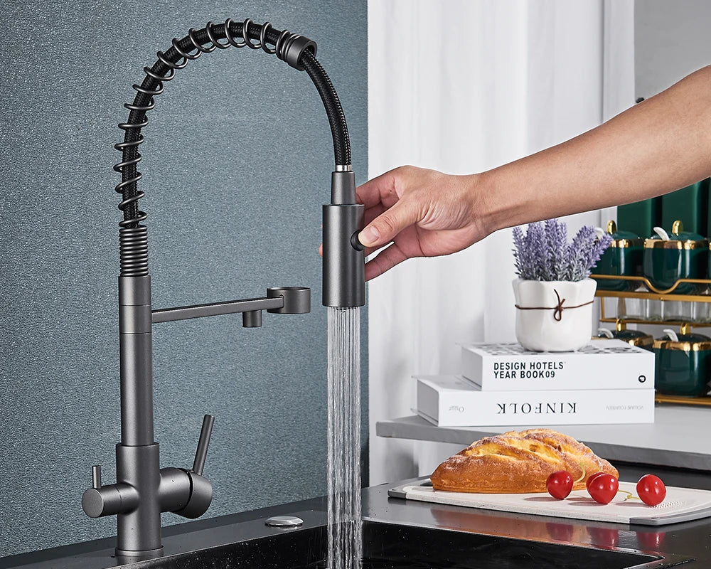 Schwarzer Gefilterter Küchen Wasserfilter