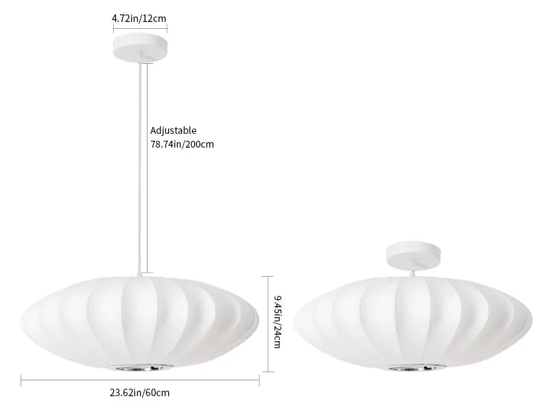 Italian Silk Cloth Pendant Lights Creative Living Room Pendant Hanging Lamps Modern Dining Room Lamps Decoration Indoor Lighting