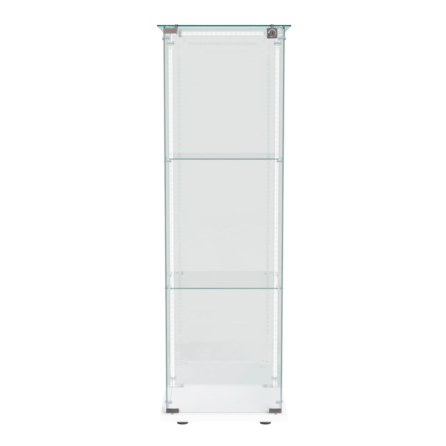 Anajqaqia Glasvitrine 123,3×39,8×35 cm LED-Beleuchtung 1 Tür