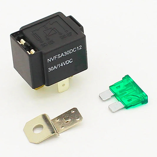 FORWARD Relais 4-Pin 30A Auto-Relais mit Sicherung, Spulenspannung 12VDC