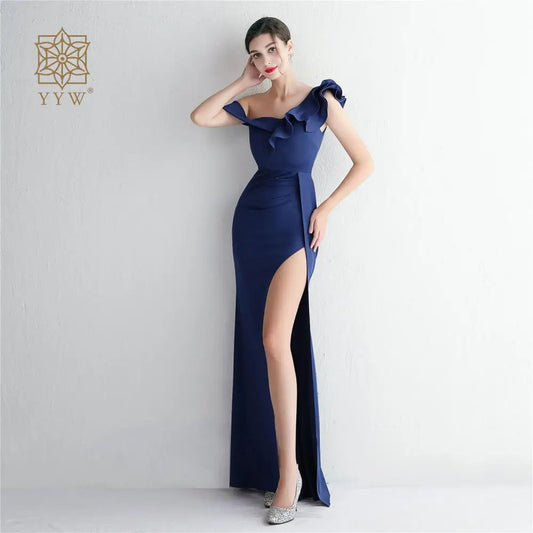 Luna Avelin Satin Abendkleid - Maxi Gr L 150cm Burgund