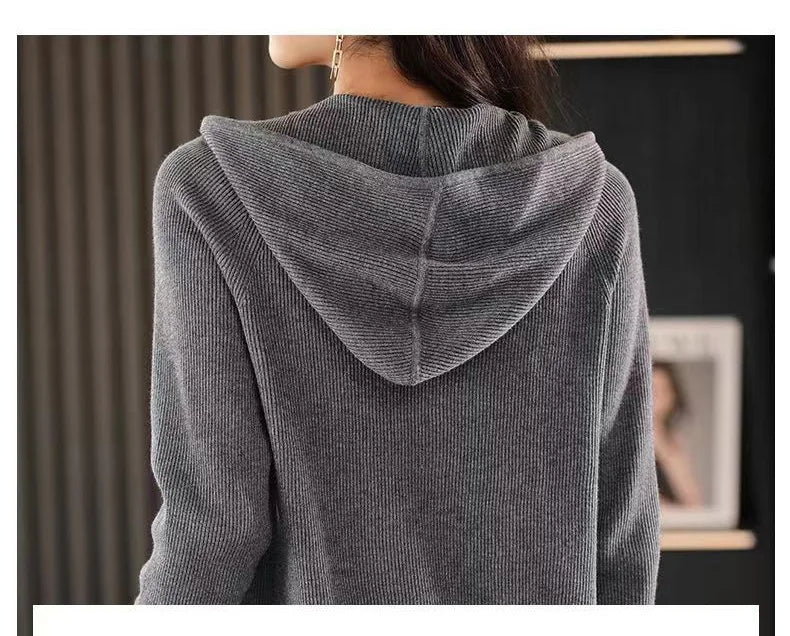 LTYQIN Cardigan Doppel-Reißverschluss-Größe M, 220–320 g/m²