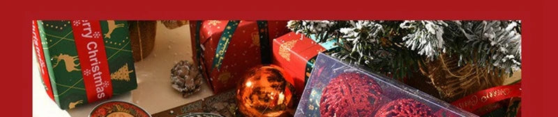 Choice Weihnachtskugeln 6 cm - 6 Stück Kunststoff Glitzer