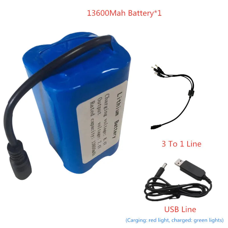RC-Boot-Akku 2025: 7.4V 13600Mah 6800Mah Battery For V020 V900 2011-5 V007 C18 H18 V18 D18B FX88 - Remote Control RC Fishing Bait Boat Battery Parts Collection