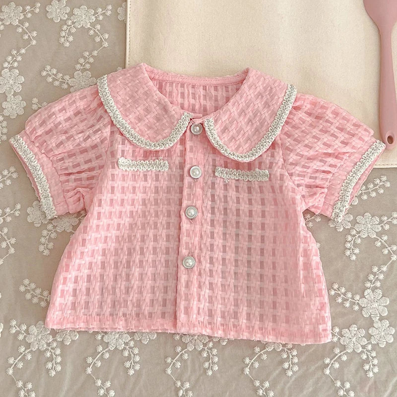 Infant Baby Girls Short Sleeve Green Printing Tops Shorts 2Pcs Clothing Sets Summer Baby Girls Children's Clothes Suit 0-3Yrs