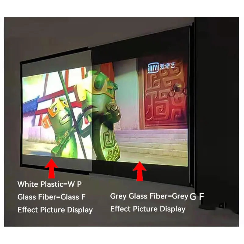 Thinyou 60inch 72inch 84inch 100 Inch 16:9 HD Projector Screen White Manual Pull Up Diagonal High-definition pantalla proyector