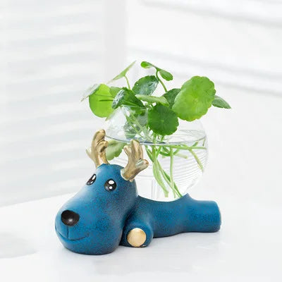Creative Hydroponic Plant Vase Glass Transparent Container Dish Water Planting Flower Pot Living Room Decoration Decoration