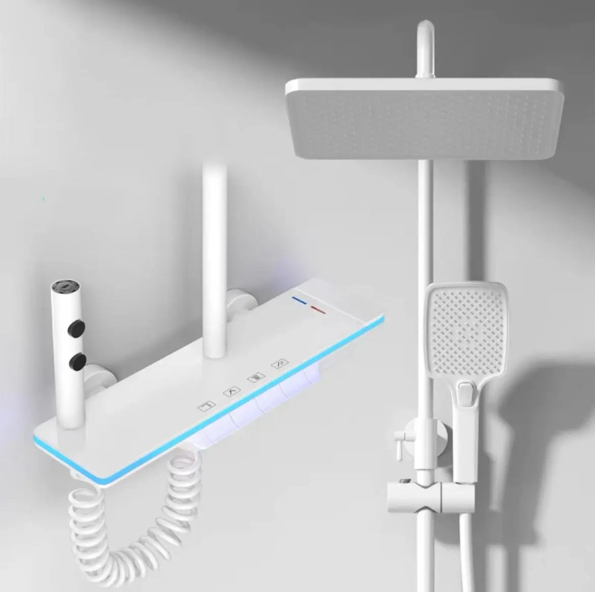 Goy Duschset LED Anzeige - Durchfluss 8 L Leistung 9 W Maße 1200x200