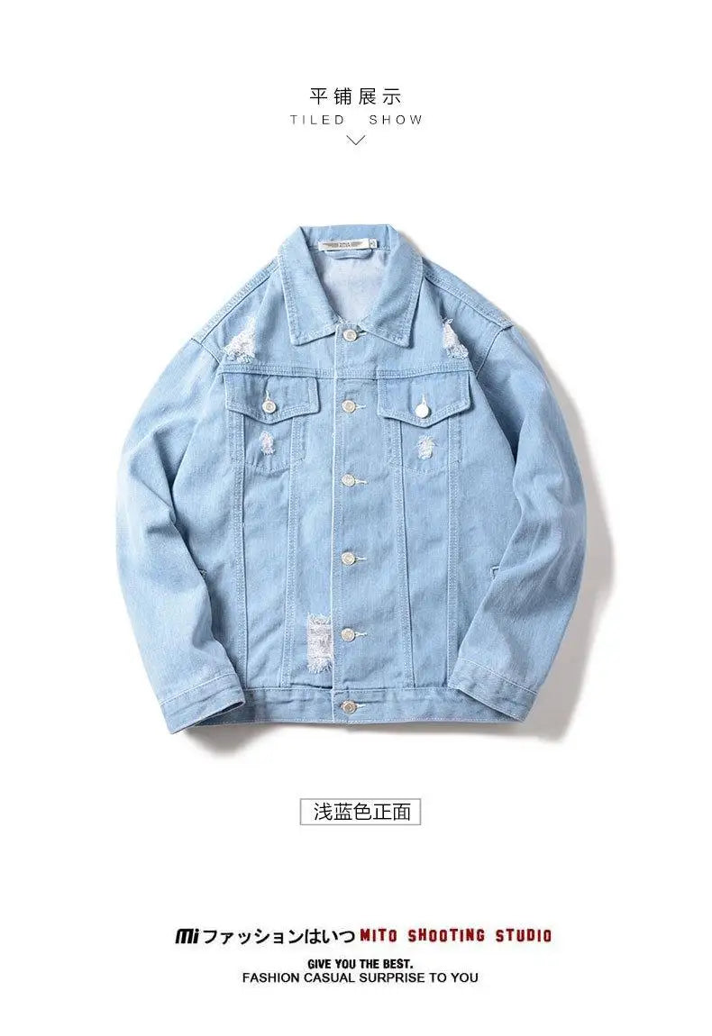 CN Guangdong Denim Mantel - Leicht Größe M Knopfverschluss