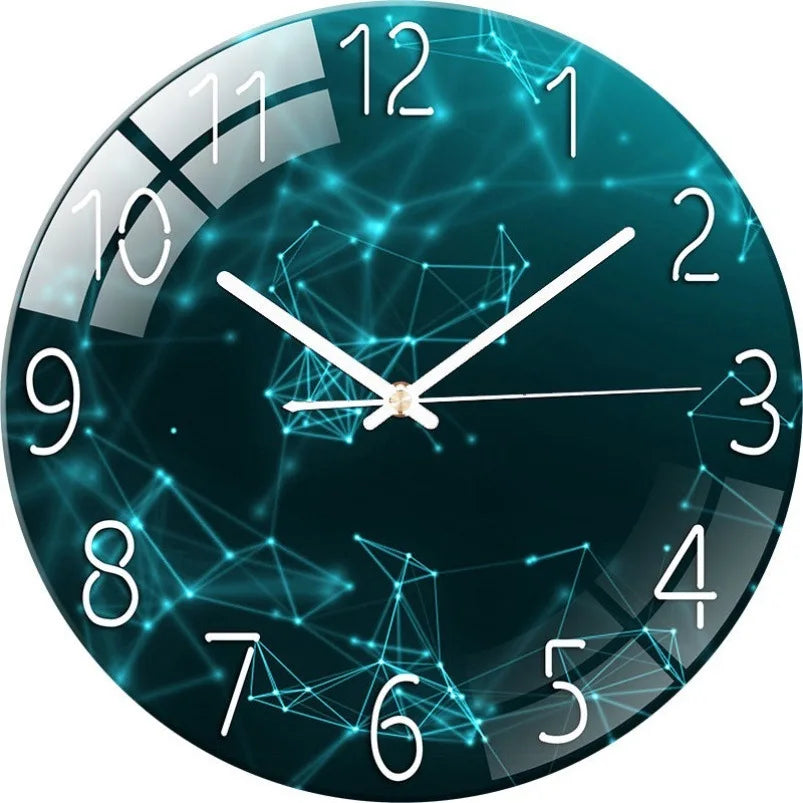 Creative European Style Clocks Living Room Free Perforated Wall Clock Household Silent Bedroom Quartz Clock Digital Wall Clock