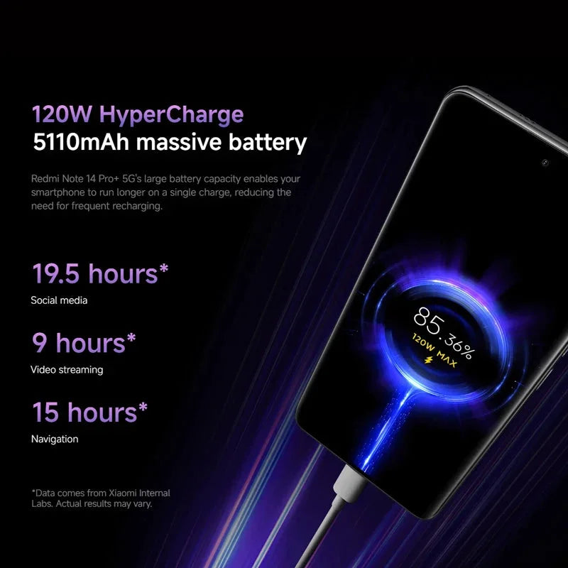 Xiaomi Redmi Note 14 Pro Plus - AMOLED Display, 4500-6000 mAh, 120 W, 6,67 Zoll by Golden Bridge Store