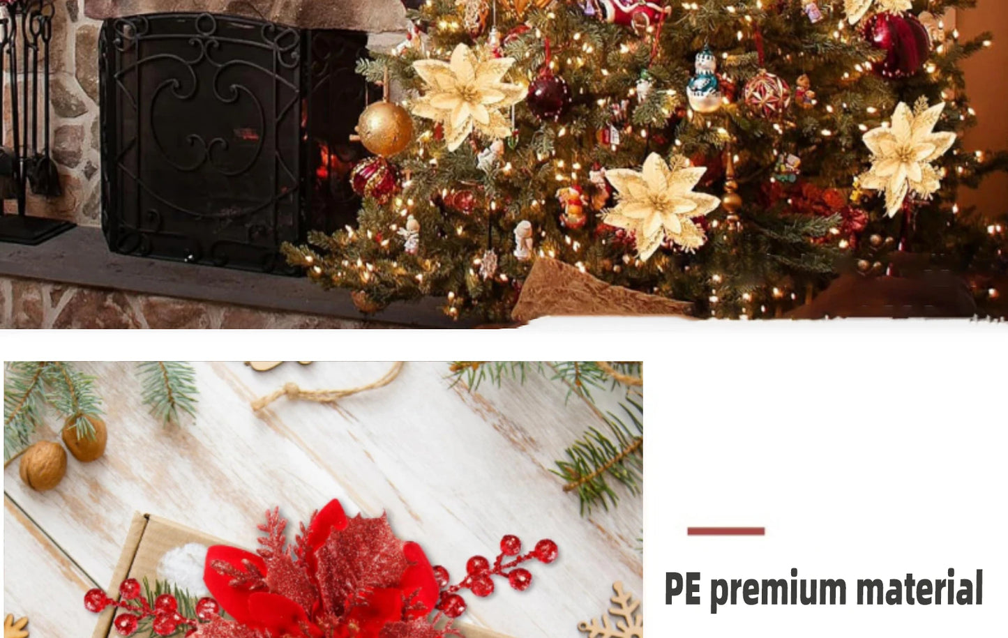 FestivaDecor DekoSet Weihnachtsdeko - 12/24/36 Kunststoff