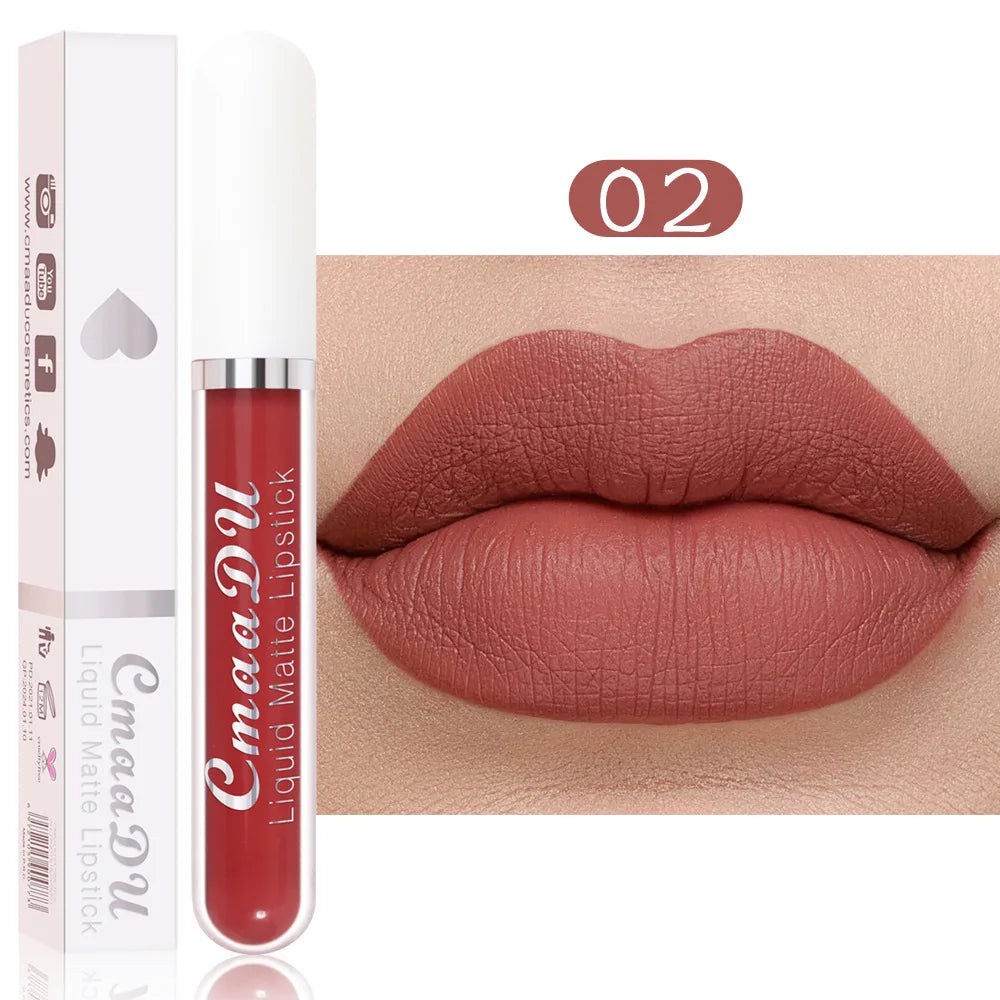 Liquid Matte Lippenstift 2025 - Wasserfest Langanhaltend Make-up Frauen - Kosmetik Koreanisch Makeup Beauty Lip Gloss Tint Fleck