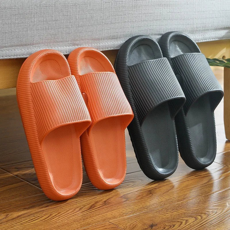 Frauen Dick Plattform Cloud Hausschuhe Sommer Strand Eva Weich Sohle Slide Sandalen Freizeit Männer Damen Innen Badezimmer Anti-Rutsch Schuhe