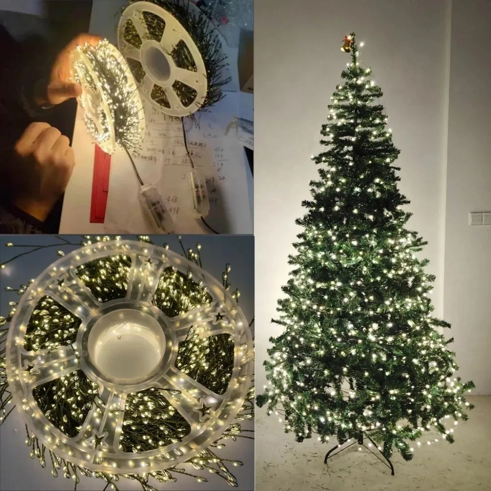 TreeGlow Kupferdraht LED Lichterkette - Länge 30 m 50 m 75 m 220 V