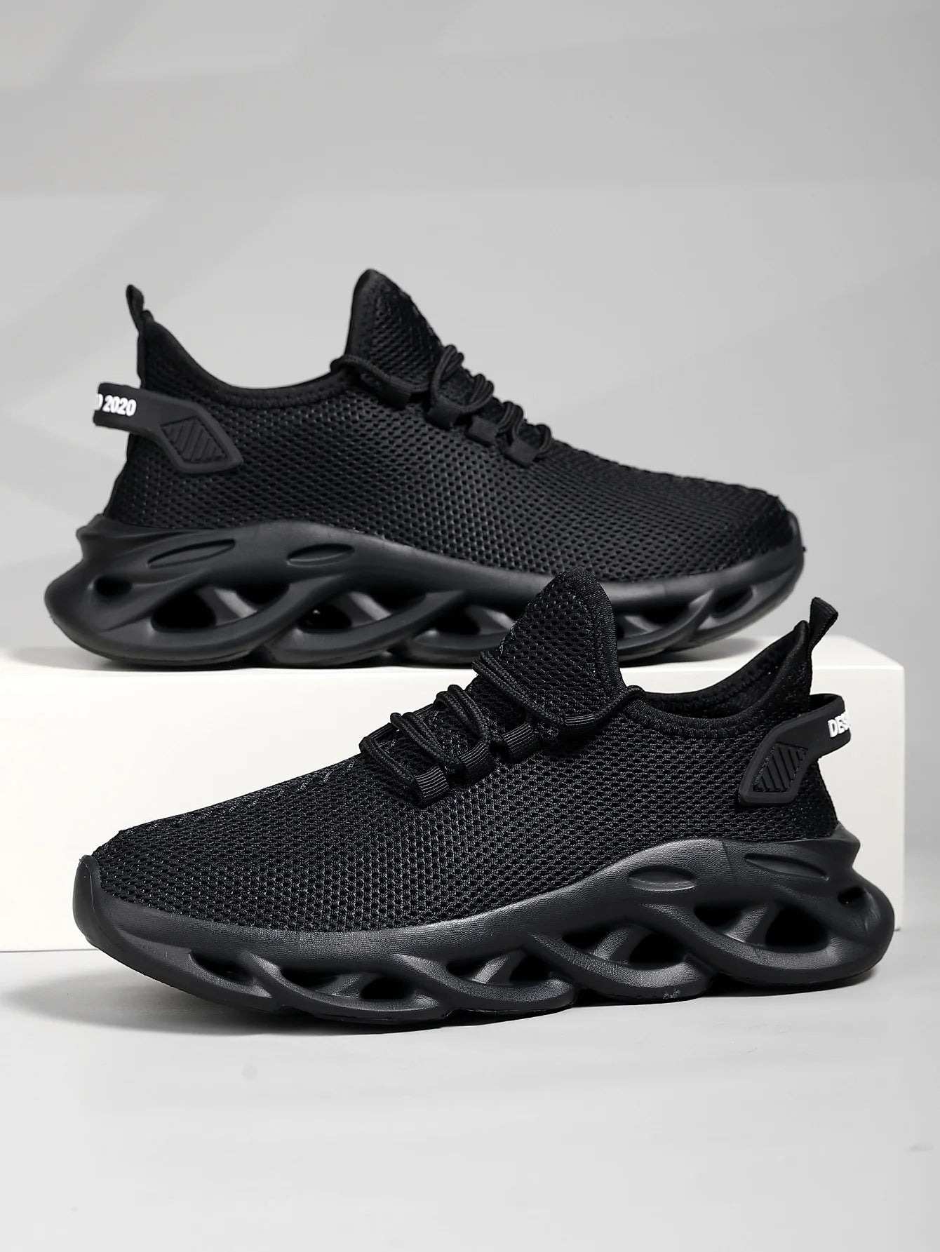Herren-Laufschuhe 2025: EALSQN Männer Sport Laufen Schwarz Jogging Schuhe Lässige Sneaker Braun Outdoor Atmungsaktiv Mesh Frauen Leicht Stoßdämpfung Schwarz Tennis Kollektion