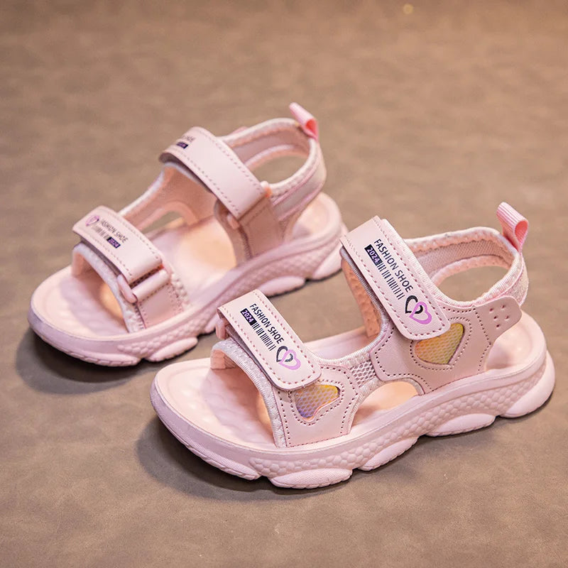 Mädchen Sandalen 2025 Neuer Sommer - Prinzessin Weiße Party Kinder Sandalen - Platform Baby Casual Strand Schuhe Rutschfest